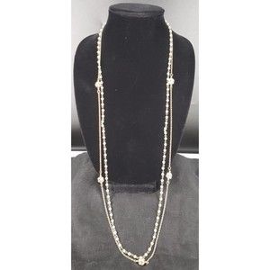 Vintage Mary Demarco Pearl and Rhinestone Station Necklace